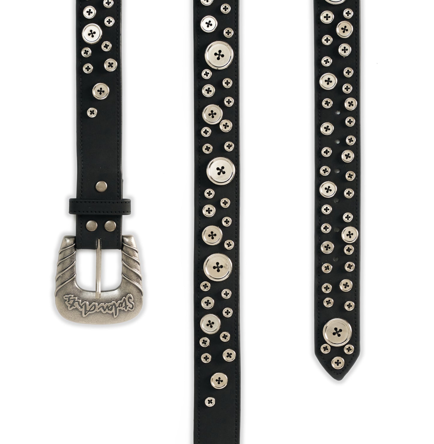 Chrome Button Belt