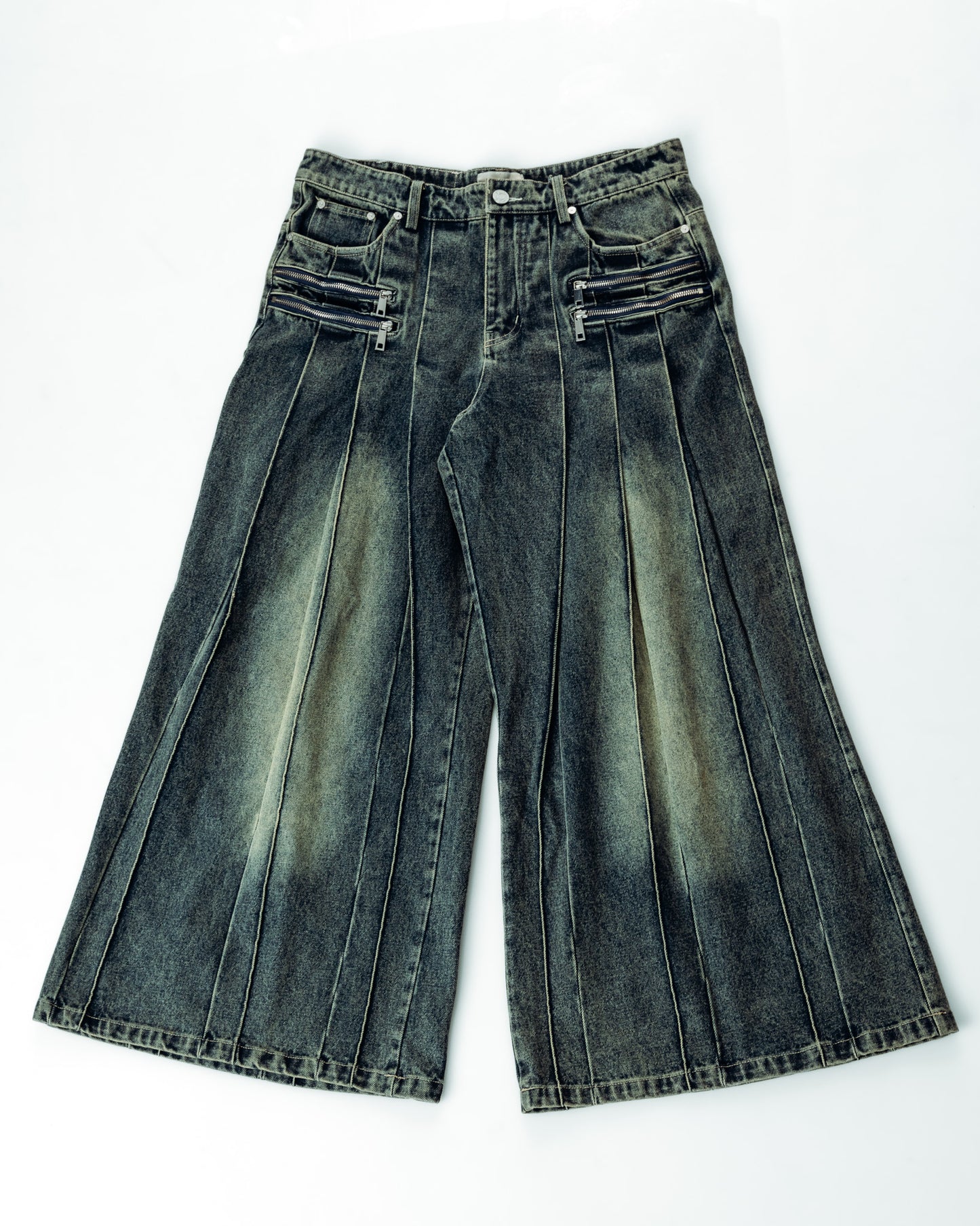 Pleated Denim