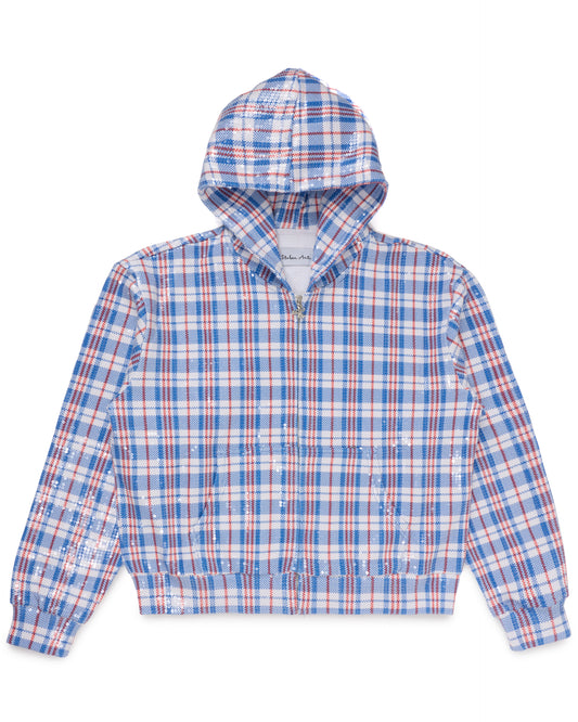 Blue Laundry Bag Sequin Hoodie