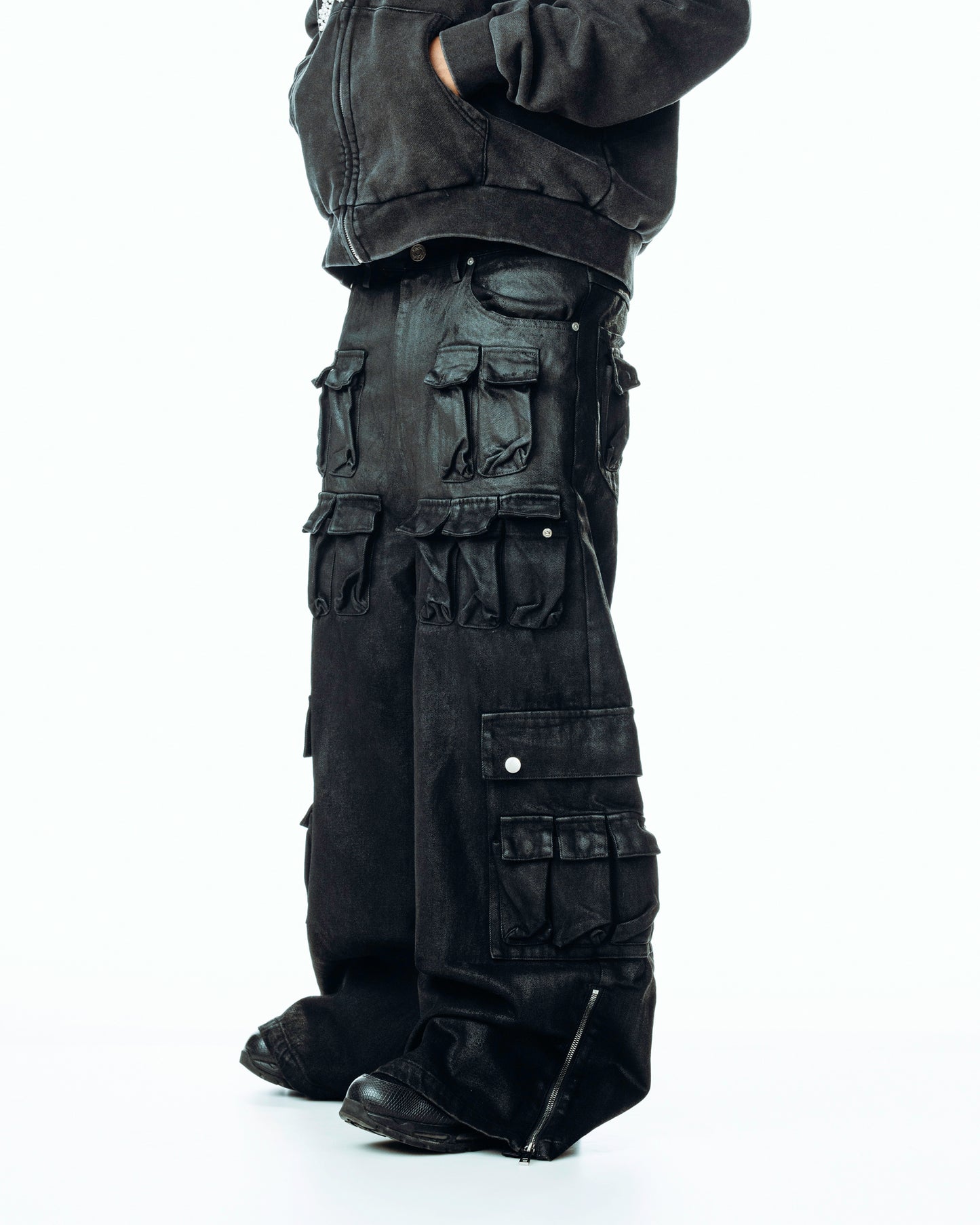 Waxed Denim Cargos