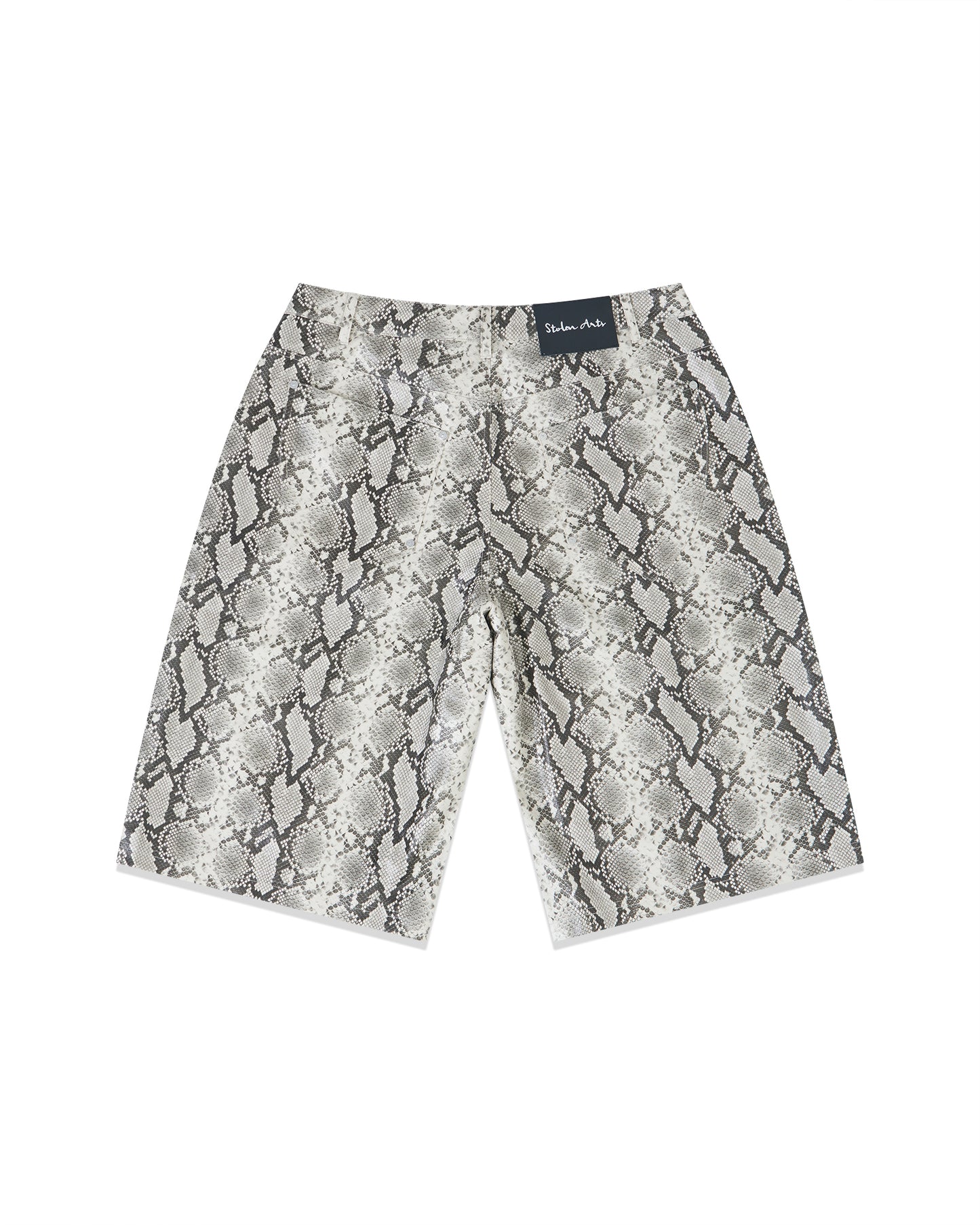 White Snakeskin Jorts