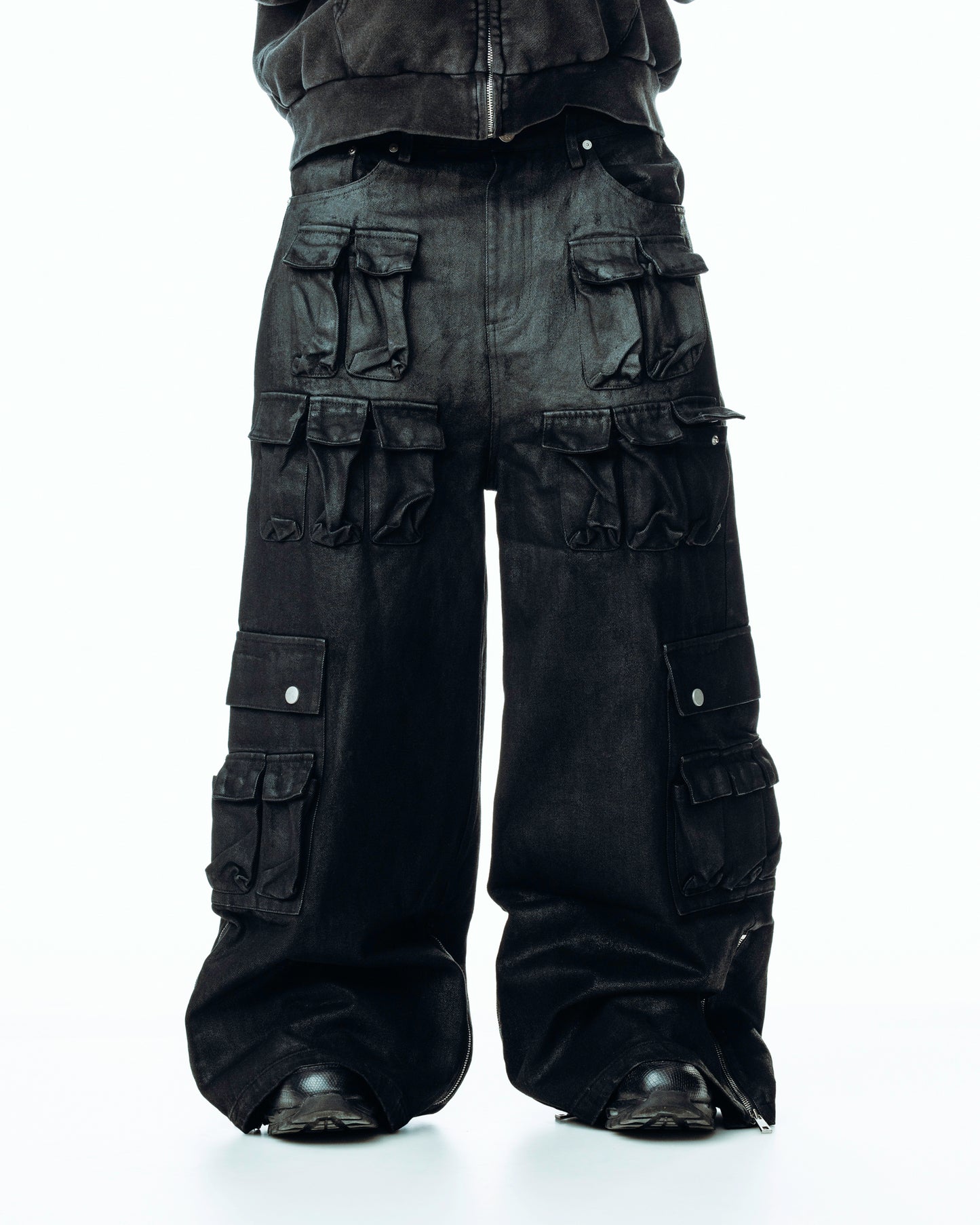 Waxed Denim Cargos