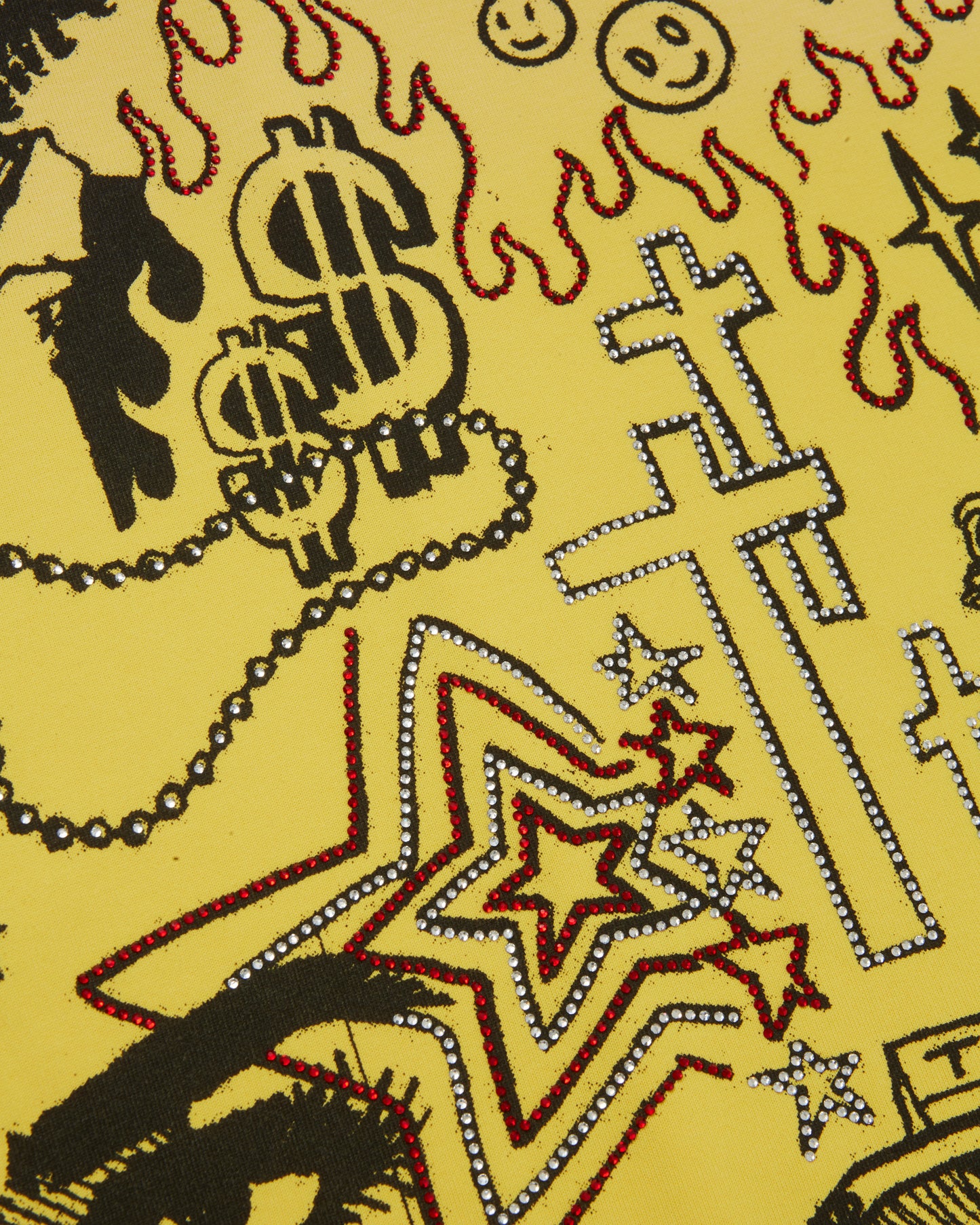 Saints & Sinners Yellow Rhinestone Shirt