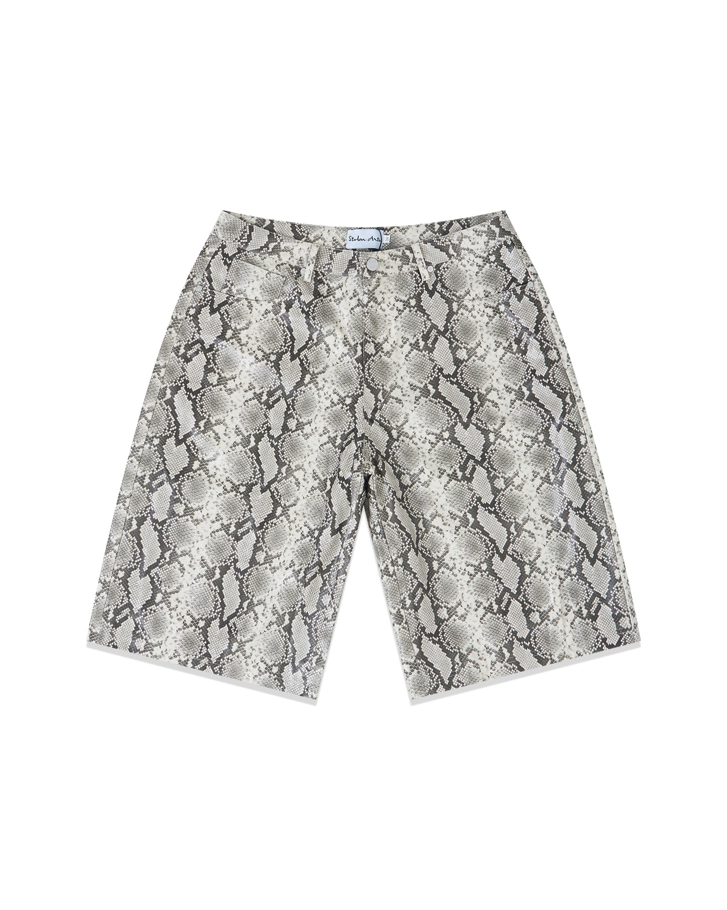 White Snakeskin Jorts