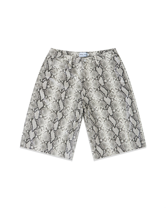 White Snakeskin Jorts