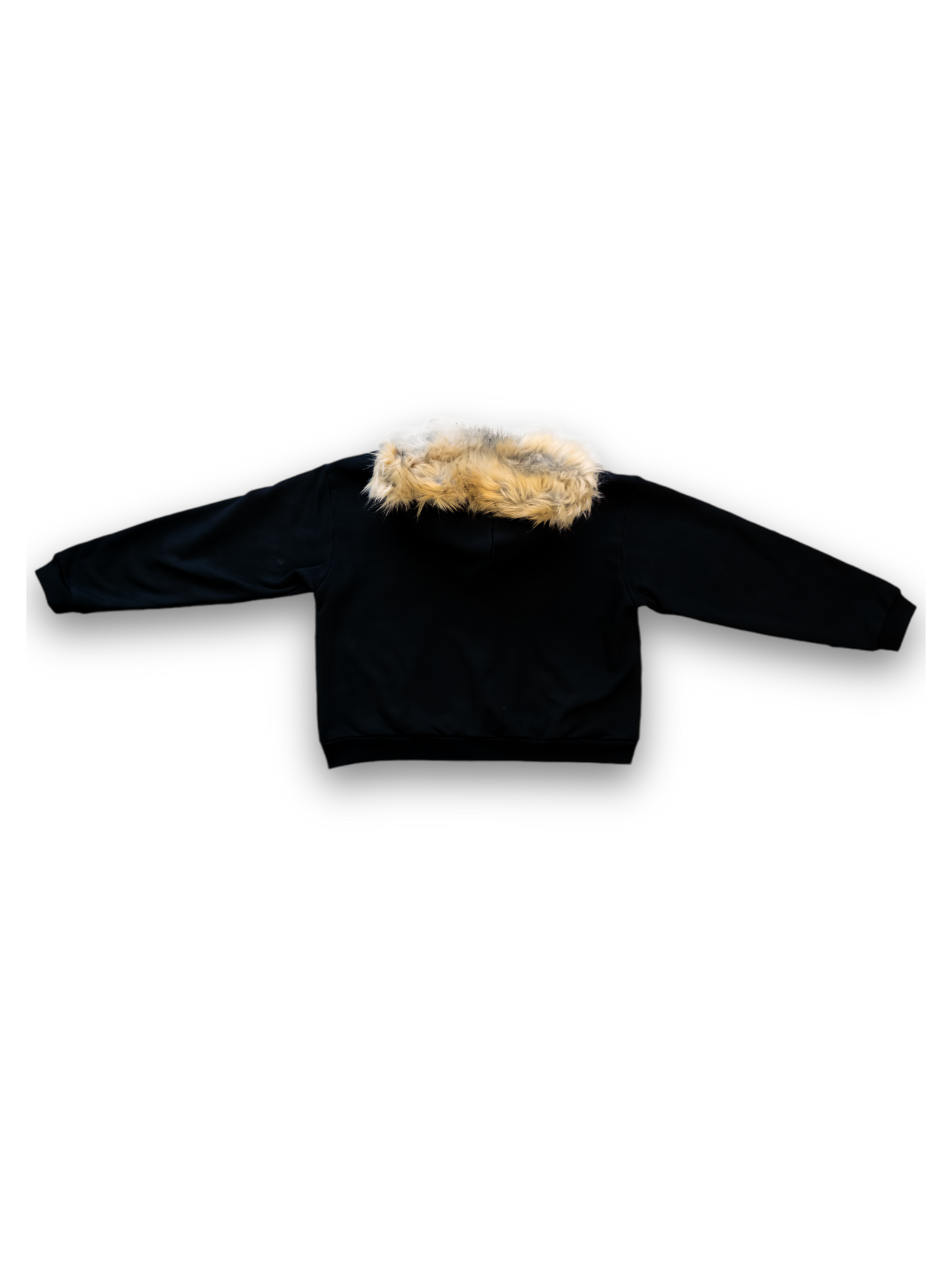 Black Fur Hoodie