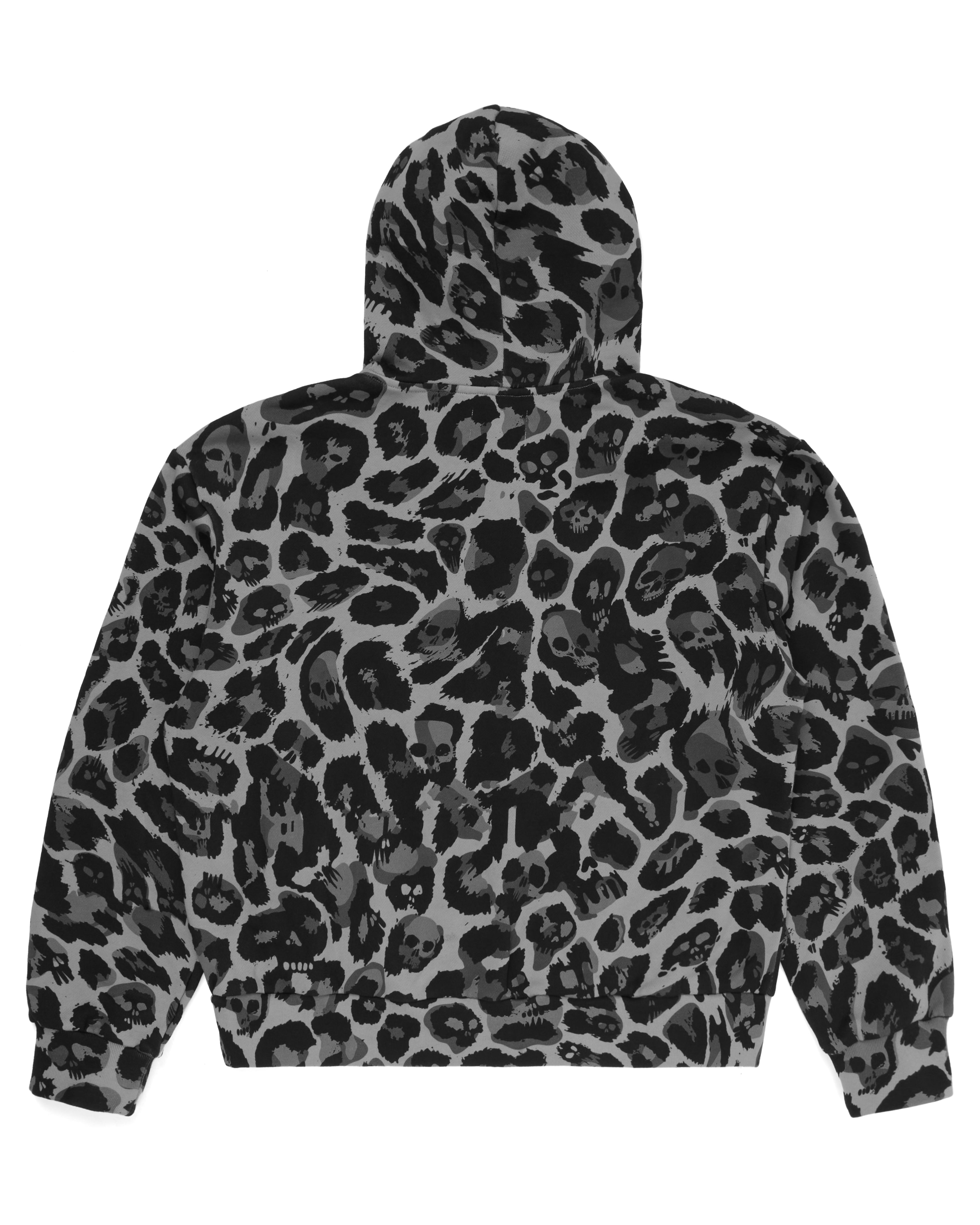 Grey Skull Leopard Hoodie – Stolen Arts