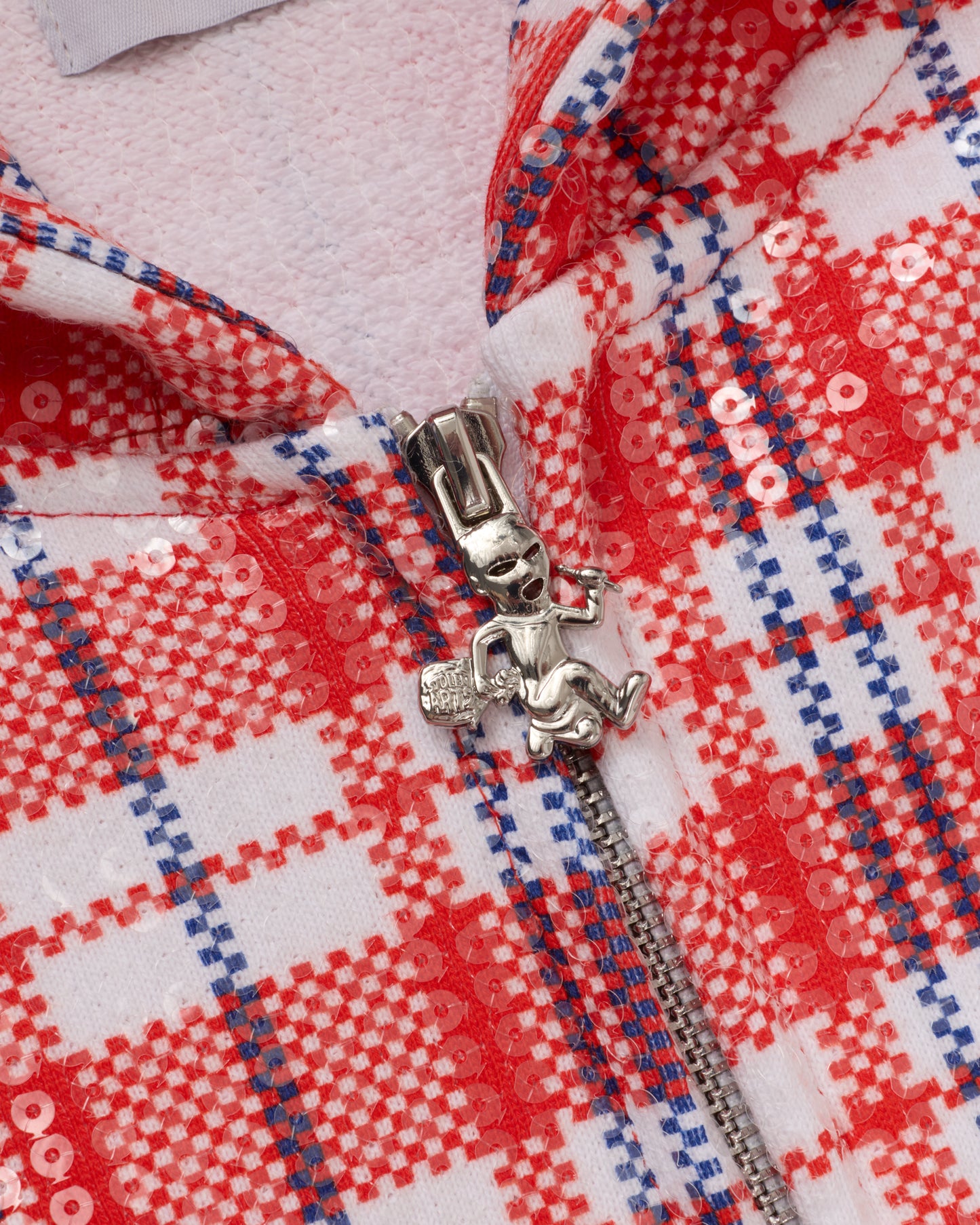 Red Laundry Bag Sequin Hoodie