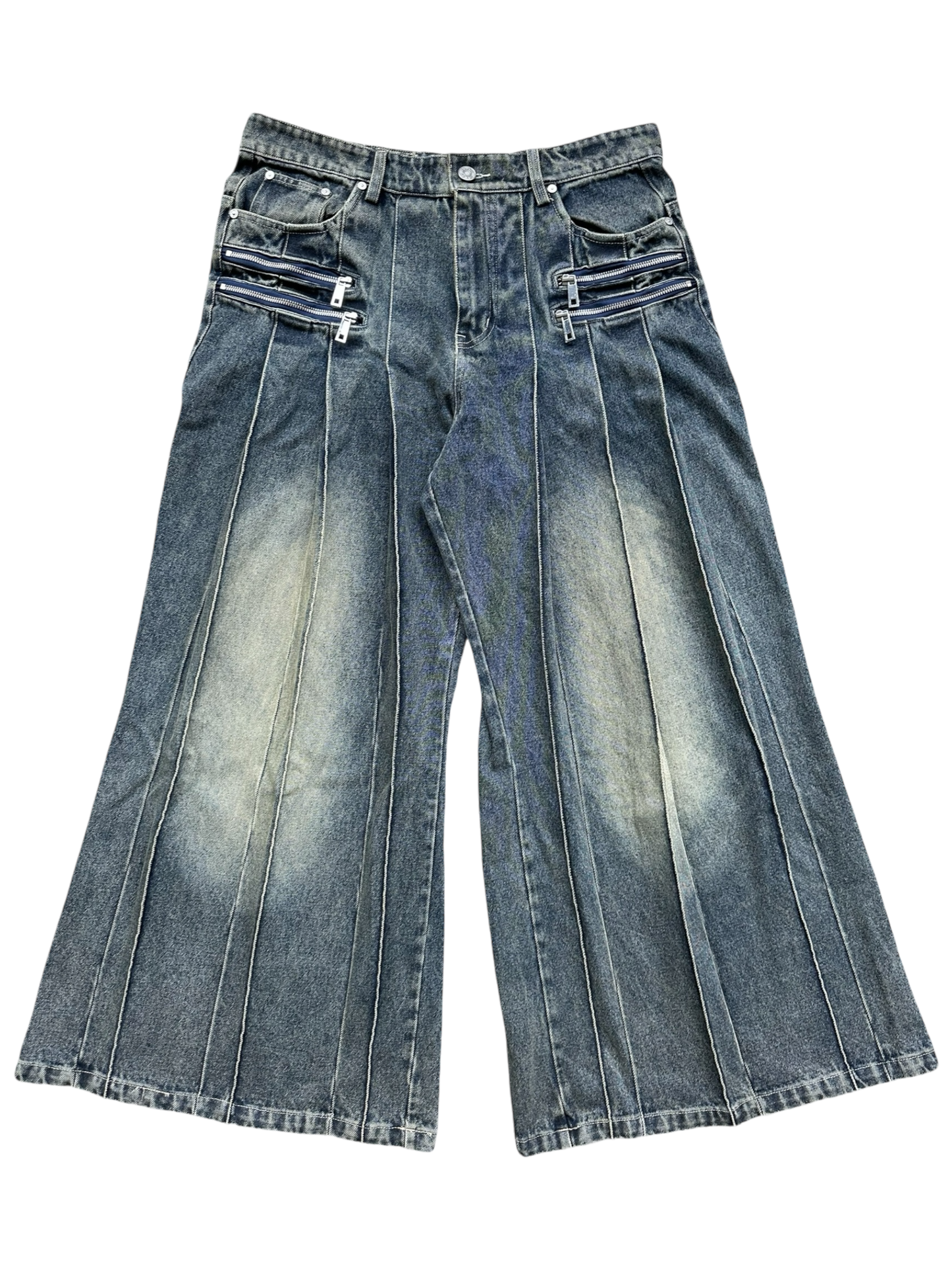 Pleated Denim