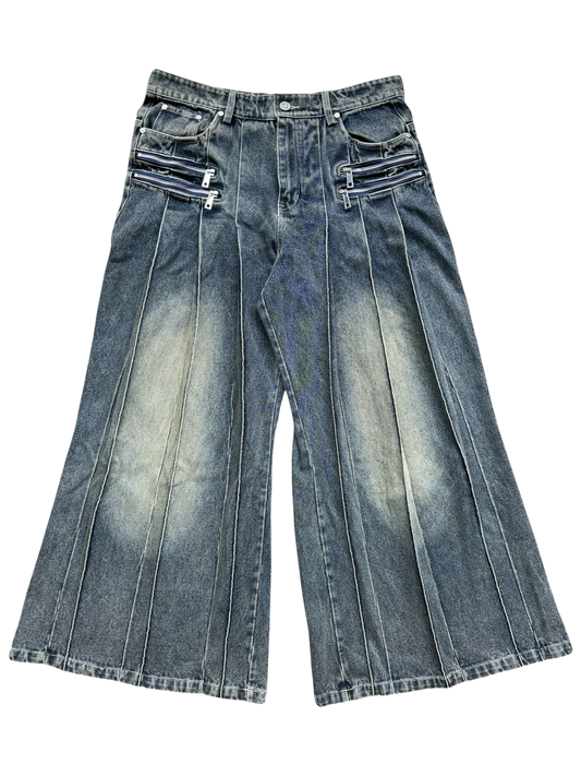 Pleated Denim