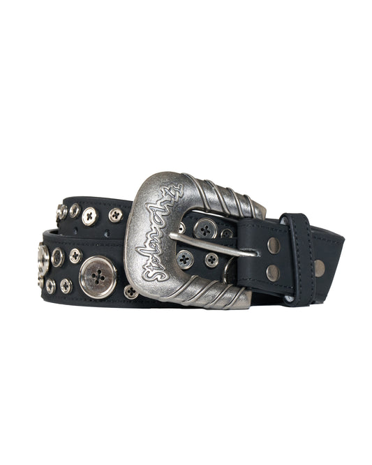 Chrome Button Belt